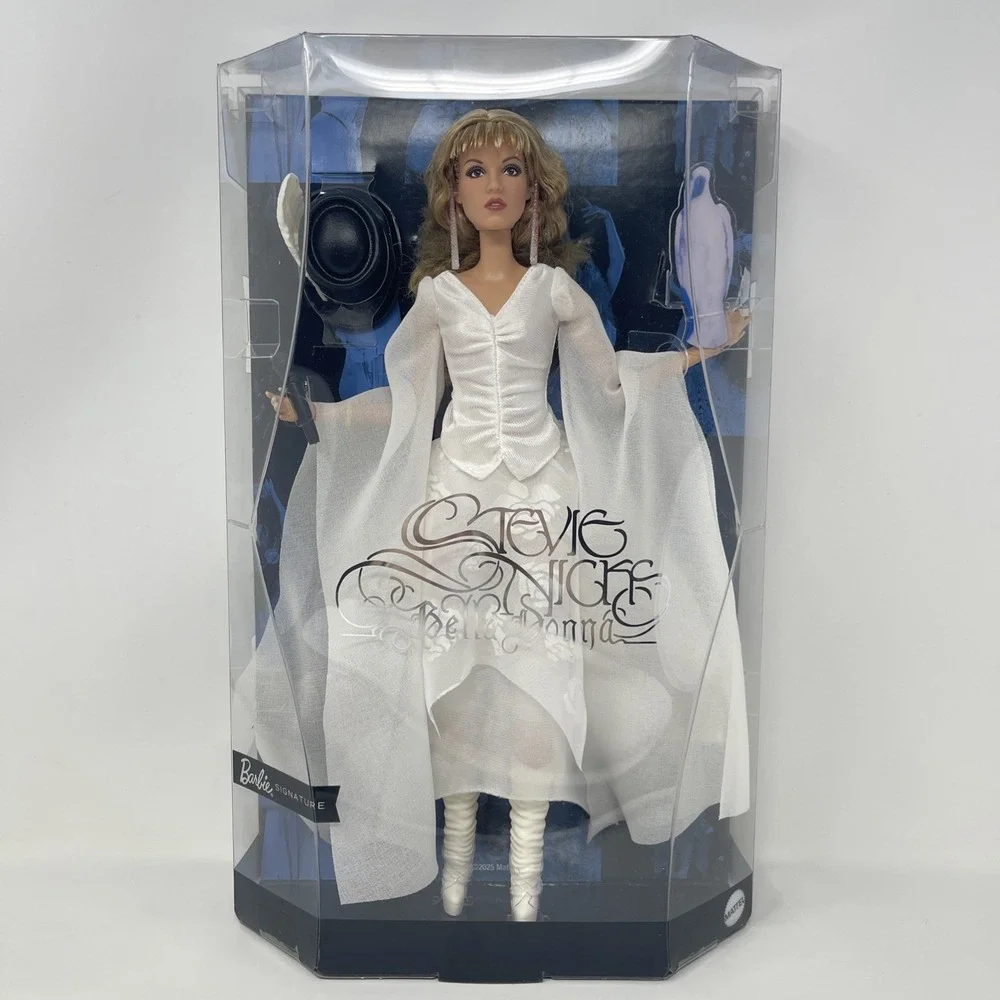 2025 Barbie Stevie Nicks Doll Bella Donna 1981 Lp White Dress Mattel Signature